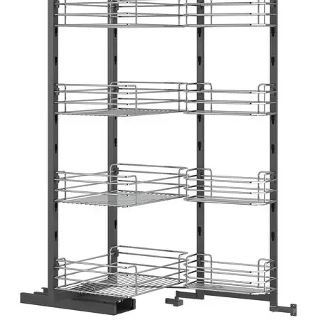 New Arrival Wire Kitchen Pantry Base Kit Pull Dish Drainer Spice Rack Pantry Cabinet Tall Unit  Pull Out Basket
