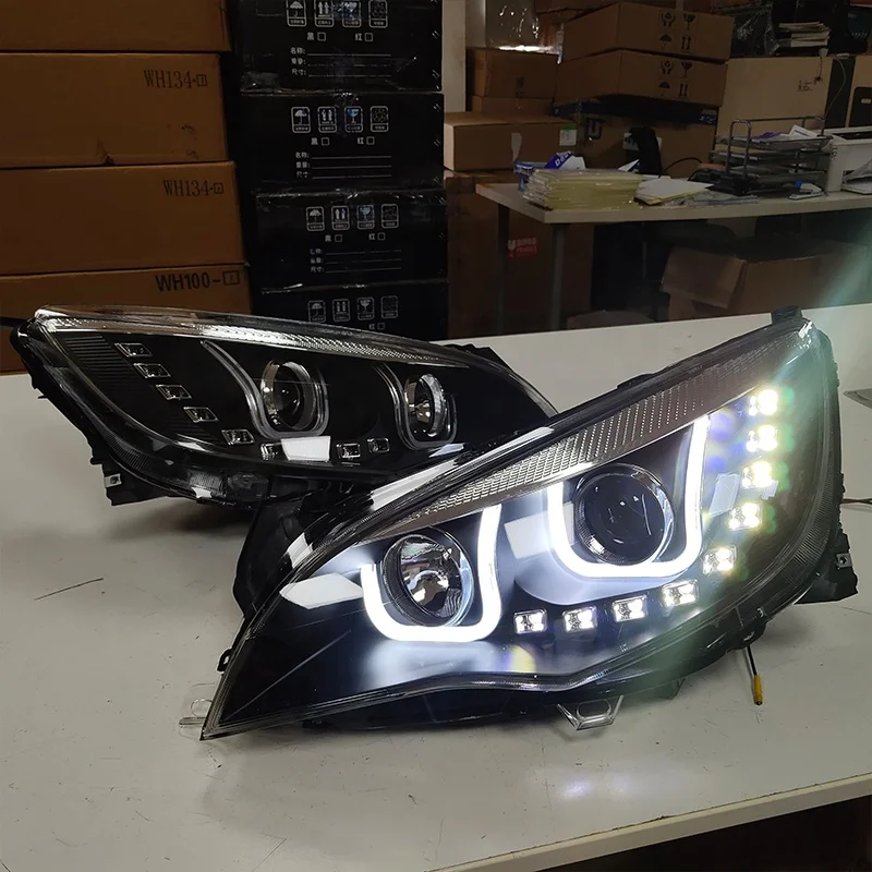 For Buick Excelle XT Opel Astra LED Head Light 2010-2016 Year Front Lamp With Bi-xenon Projector Lens U Design LD