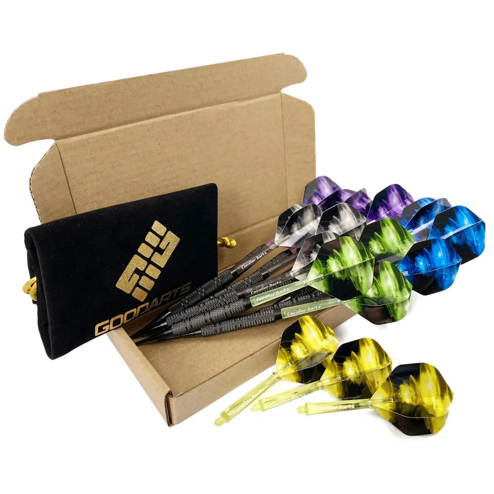 Darts Plastic Tip Professional Soft Tip Darts Set for Electronic Dartboard 12 Pcs with 100 Extra Tips 15 Shafts 15  Flights