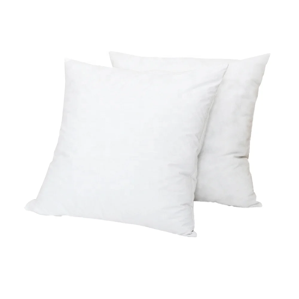 Throw Pillows Insert Duck Goose Down Feather White 20 x 20 Inches Bed and Couch Pillows Indoor Pillow Insert