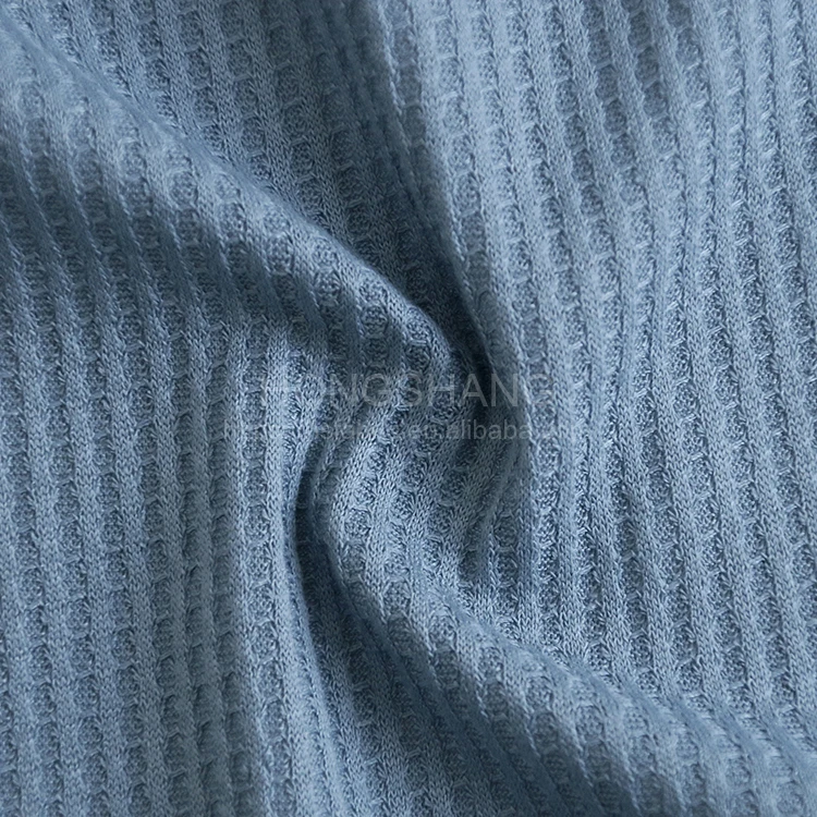 9207# 30%RAYON 70%POLYESTER ,KNITTED WAFFLE FABRIC FOR THE T-SHIRT AND VETS
