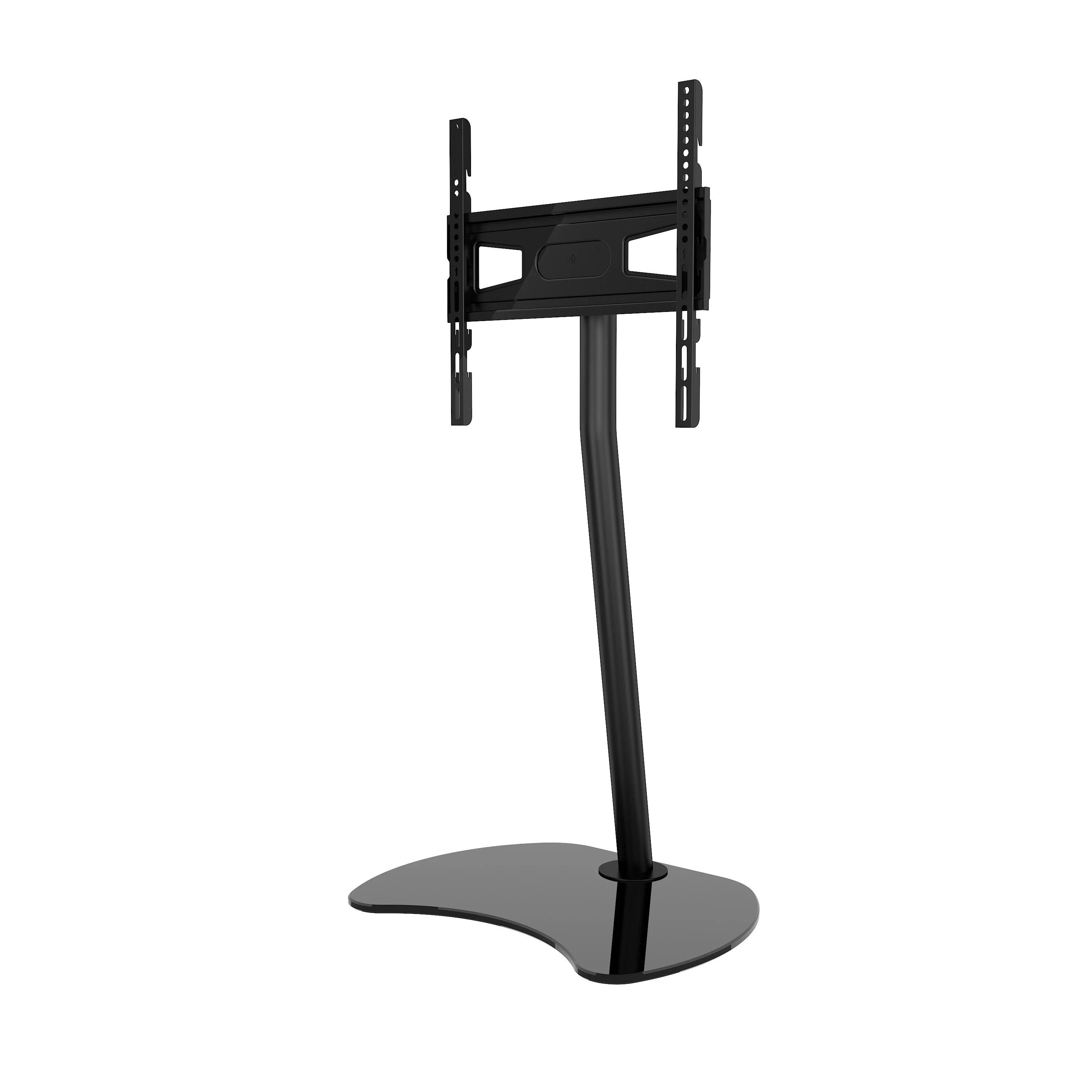 Универсальная стальная подставка для монитора телевизора, настольная стеклянная полка для 26-55 дюймов с регулируемой высотой и настенным креплением для телевизора