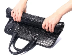 Dreamtop DTC582 latest design luxury office laptop handbag crocodile grain cowhide leather tote bag for business