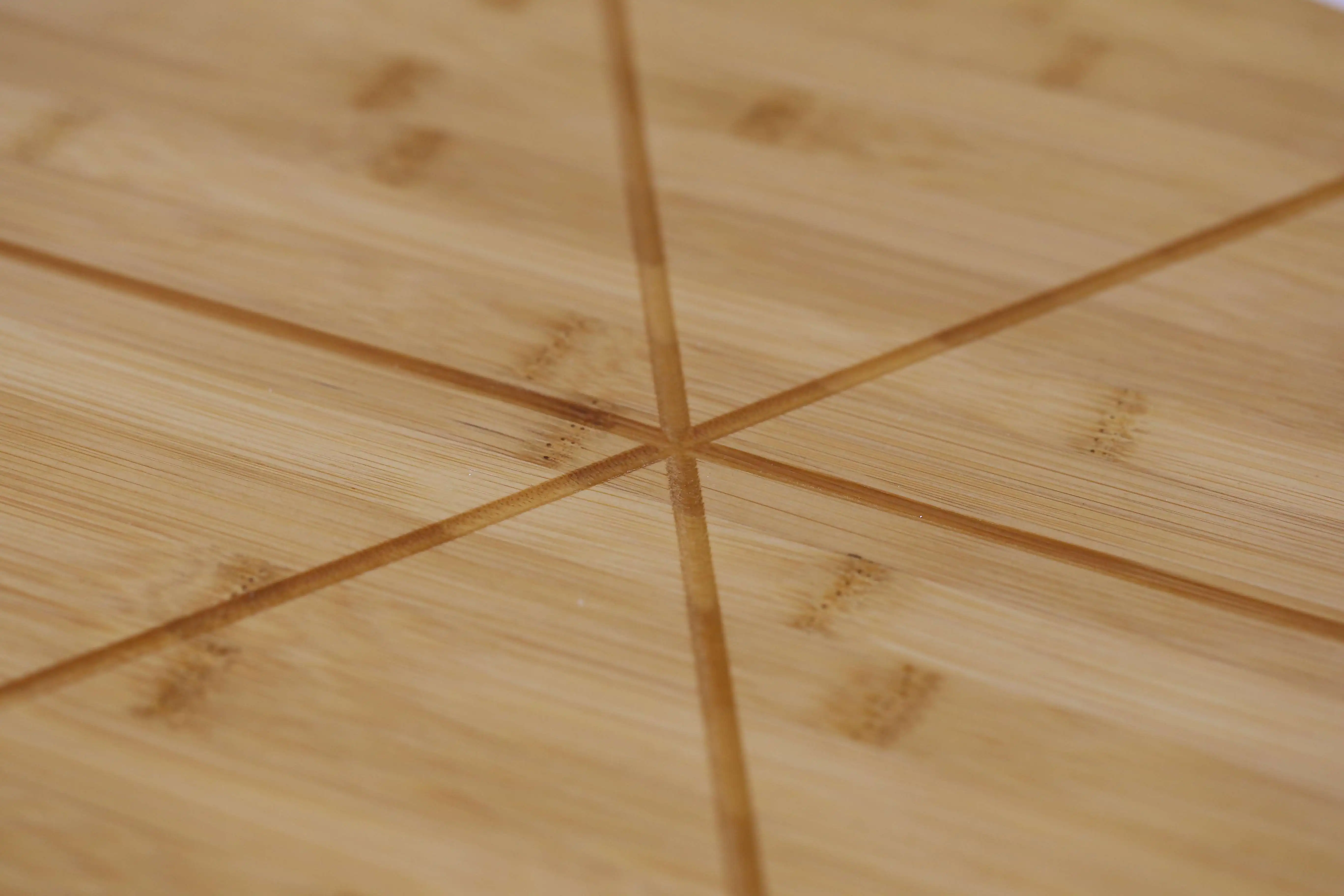 
Round bamboo wooden pizza board with groove ,natural bamboo serving cheese bread board 