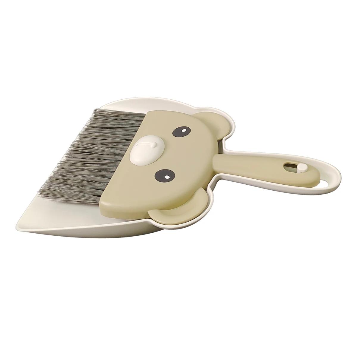 Sunshine Cute Bear Appearance Small Broom & Dustpan Set for Desktop Cleaning