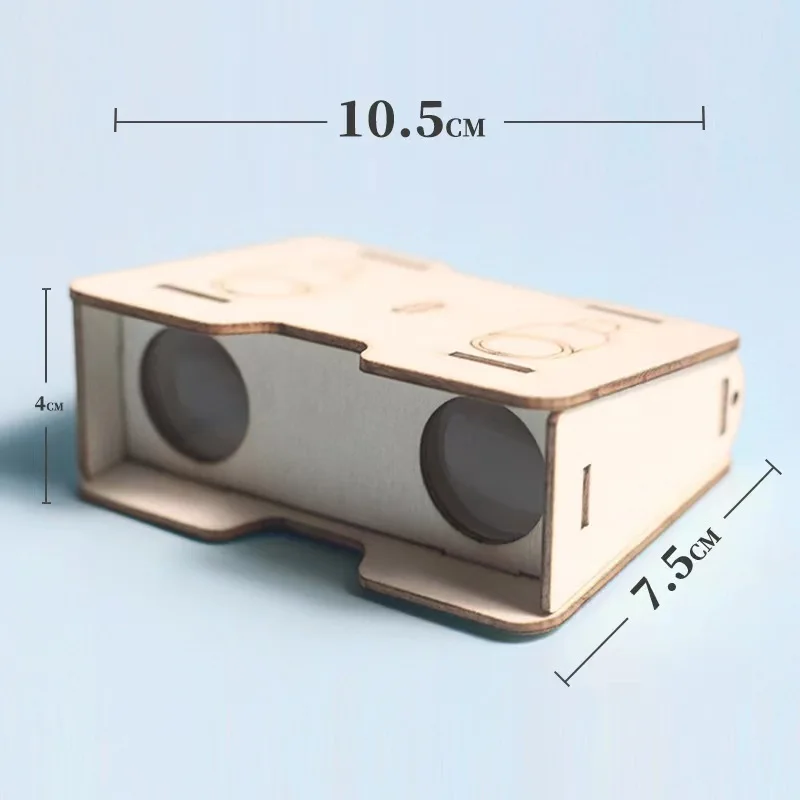 Creative wooden telescope 3d puzzle DIY steam kids educational toys science experiment