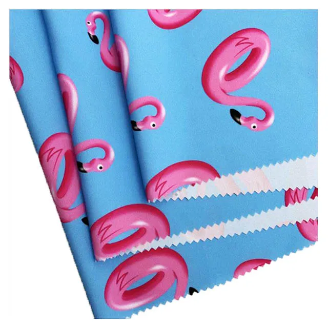 
 High quality solid color stretch printed fabrics 100% polyester 75D high elastic mechanic stretch pongee fabric for swim shorts  