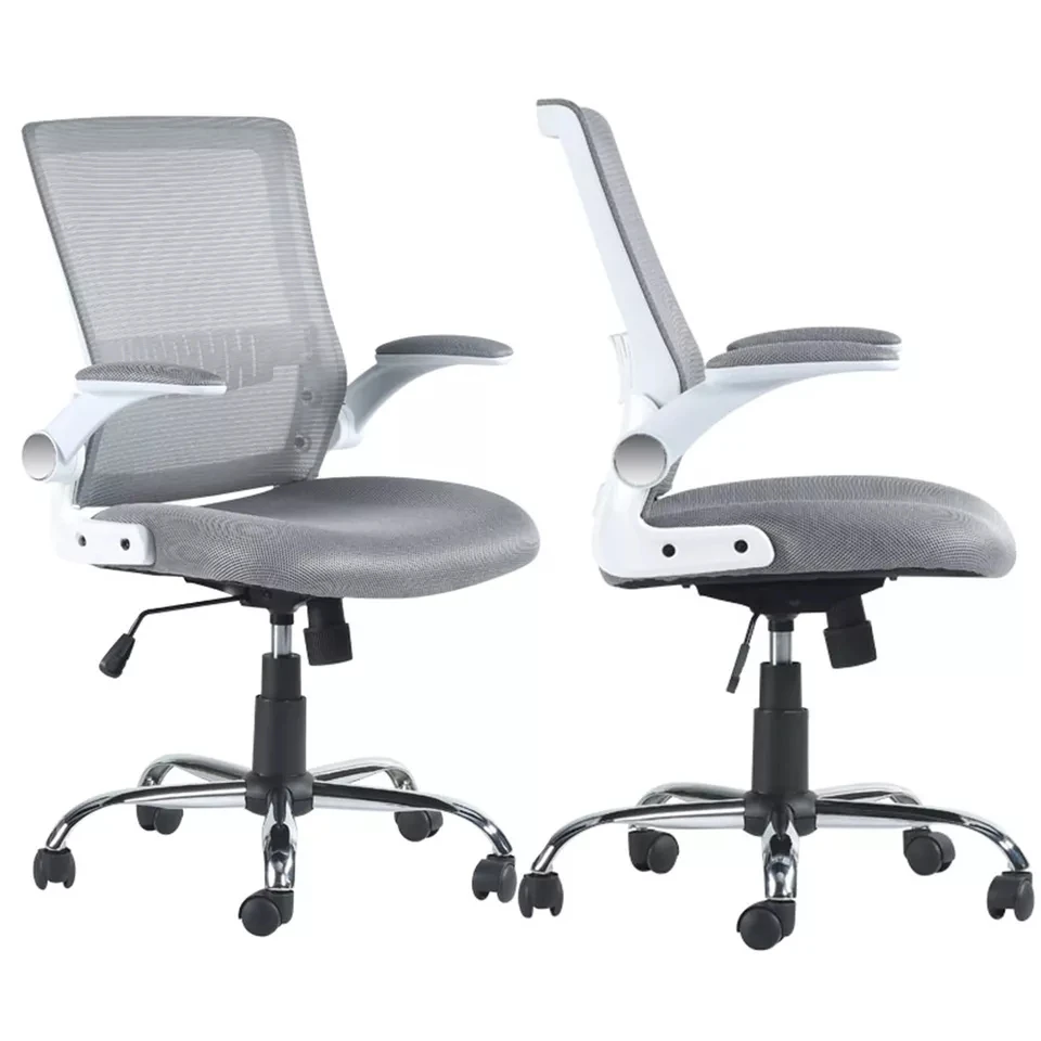 Удобный офисный стул HENGLIN с откидными подлокотниками, компьютерный стул из дышащей сетки, эргономичный стол, вращающийся стул