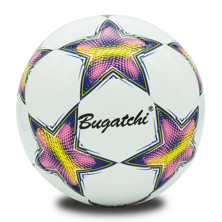 Custom LOGO And Size PU Soccer Ball Star Pattern  Champions Official Game PVC TPU football Kids Ball