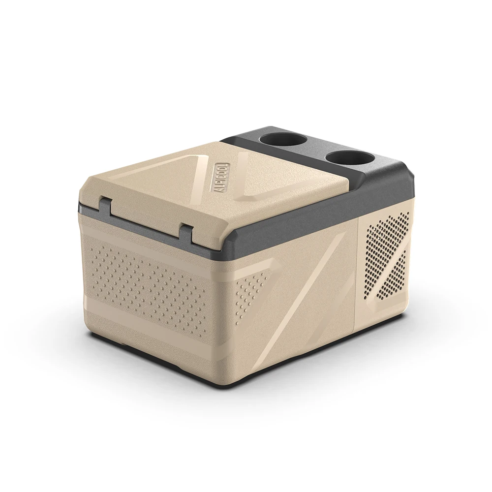Alpicool KM9 12V Cooler AC DC Dual Use Refrigerator Portable Camping Outdoor Freezer Single Zone Cooler Box with Cup Holders