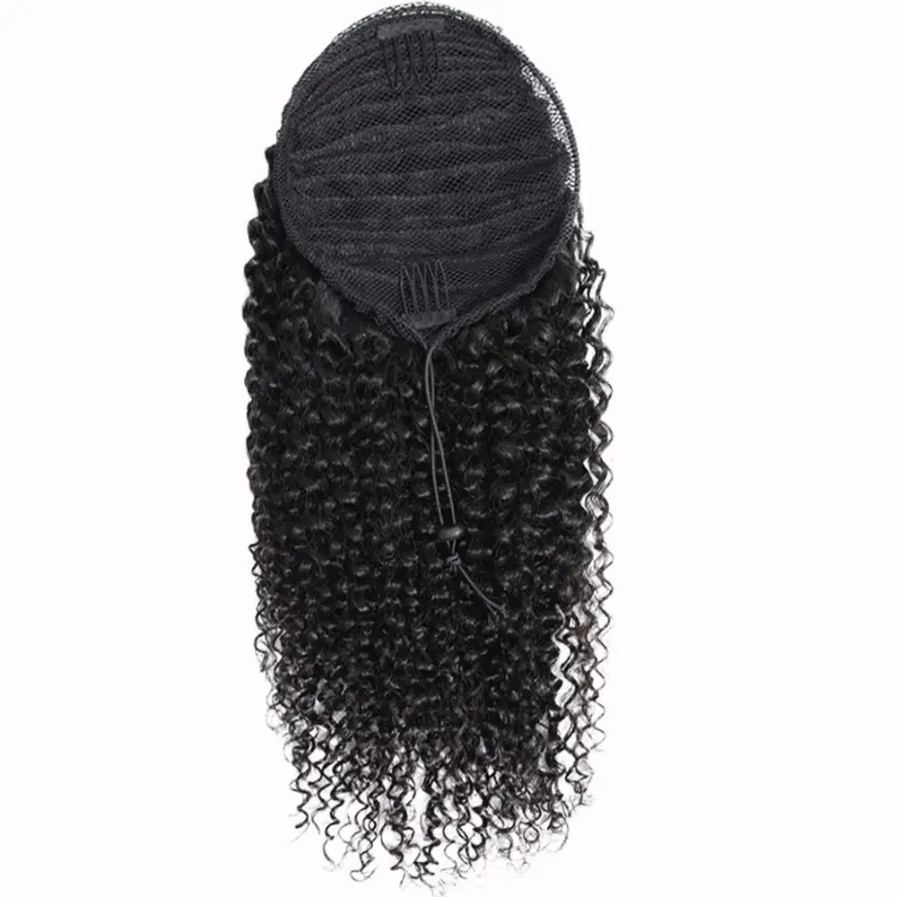 
Suttie Human Hair Ponytail Kinky Extensions Drawstring Ponytail for Women Unprocessed Virgin Human Hair Ponytail Extensions 