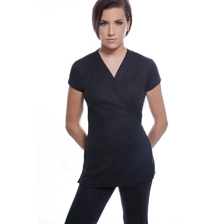 Custom Elegant spa uniform womens beauty salon tunic uniform