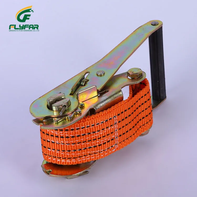 Orange Color High Quality Cargo Lashing Belt Sling Ratchet Tie Down Strap