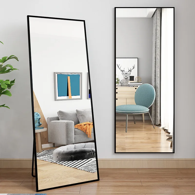 Home Full Length Mirror Dressing Room Floor Mirror Interior Decorative Modern Luxury Big Round Mirror  for Bedroom