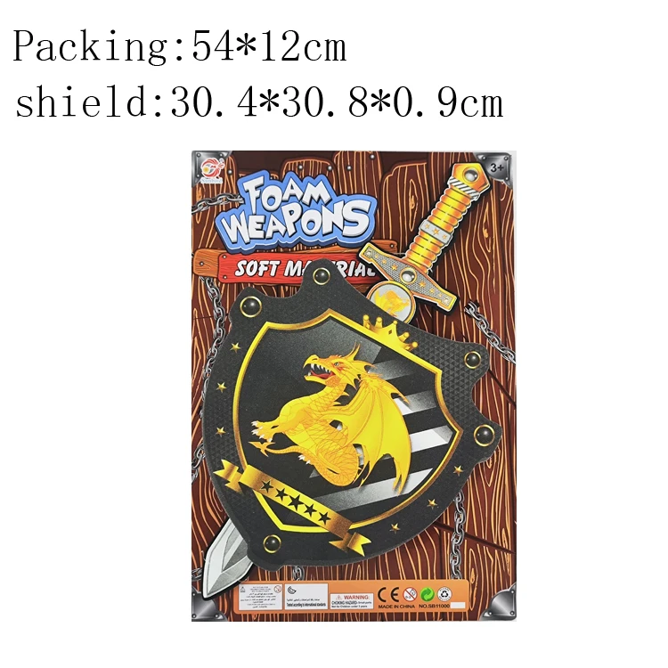 EVA foam sword and shield foam weapon multicolor medieval crusader sparring Play Set Toys Halloween props