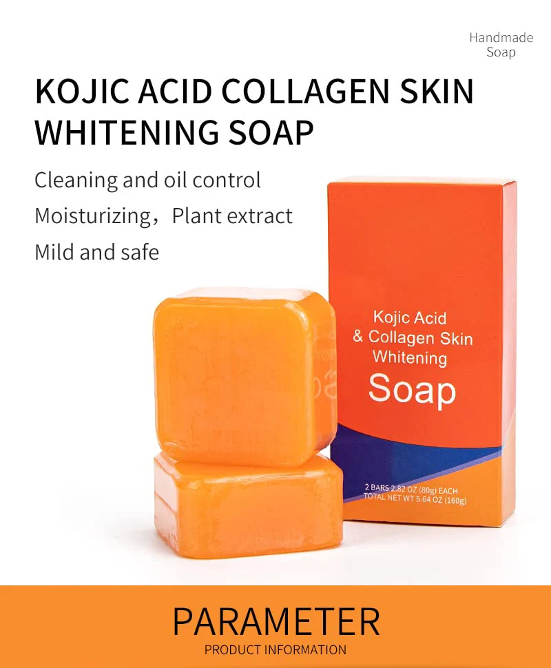 Skin Whitening Collagen Face Papaya Glutathione and Kojic Handmade Gluta Kojic Soap