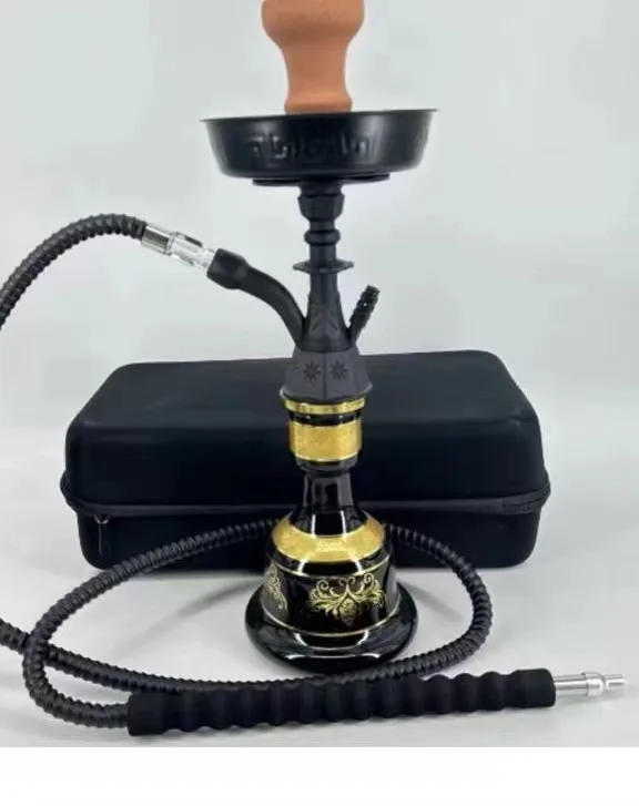 Travel Bag Packing Modern Design Egyptian Hookah Zinc Alloy Stem Hookah Shisha with Pvc Hose