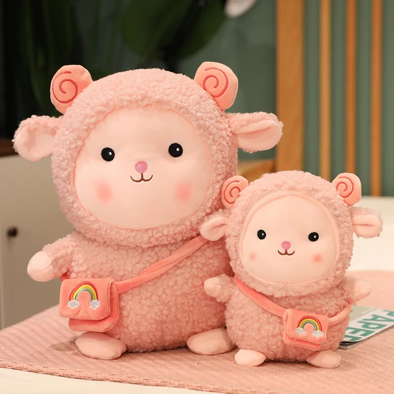 Cute Plush Toys Stuffed Animal Rainbow Sheep Soft Cotton Dolls for Kids Birthday Gifts Alpaca Kawaii Ornaments Decorative