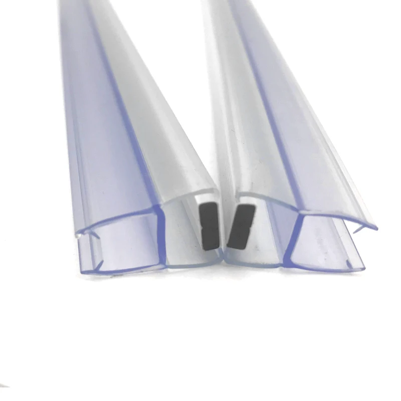 Factory Price 180 degree tempered glass magnetic seal strip for shower door