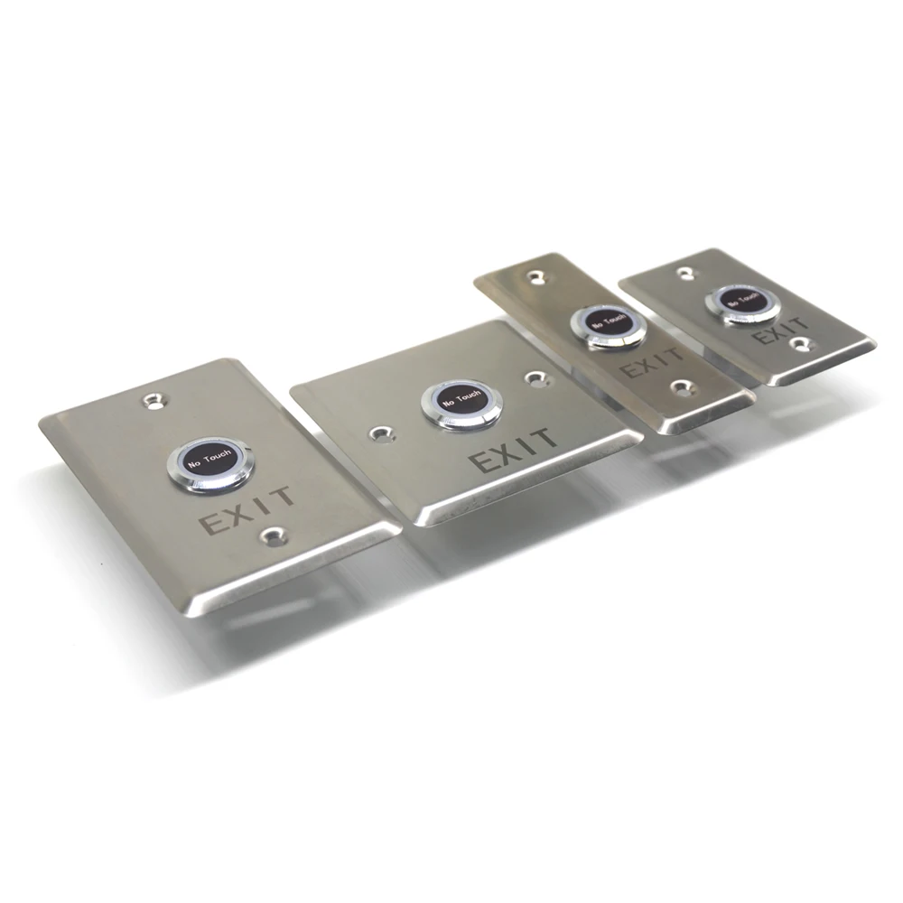USA Standard Size Door Access Control System Contactless Exit Button With Led Infrared Exit Button Switch