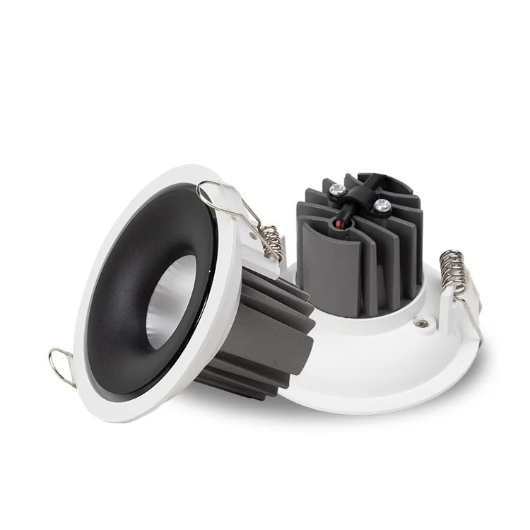 High Quality Dimmable COB LED Recessed Ceiling Light Modern Square round Anti-Glare Downlight Spotlight IP20 Rating