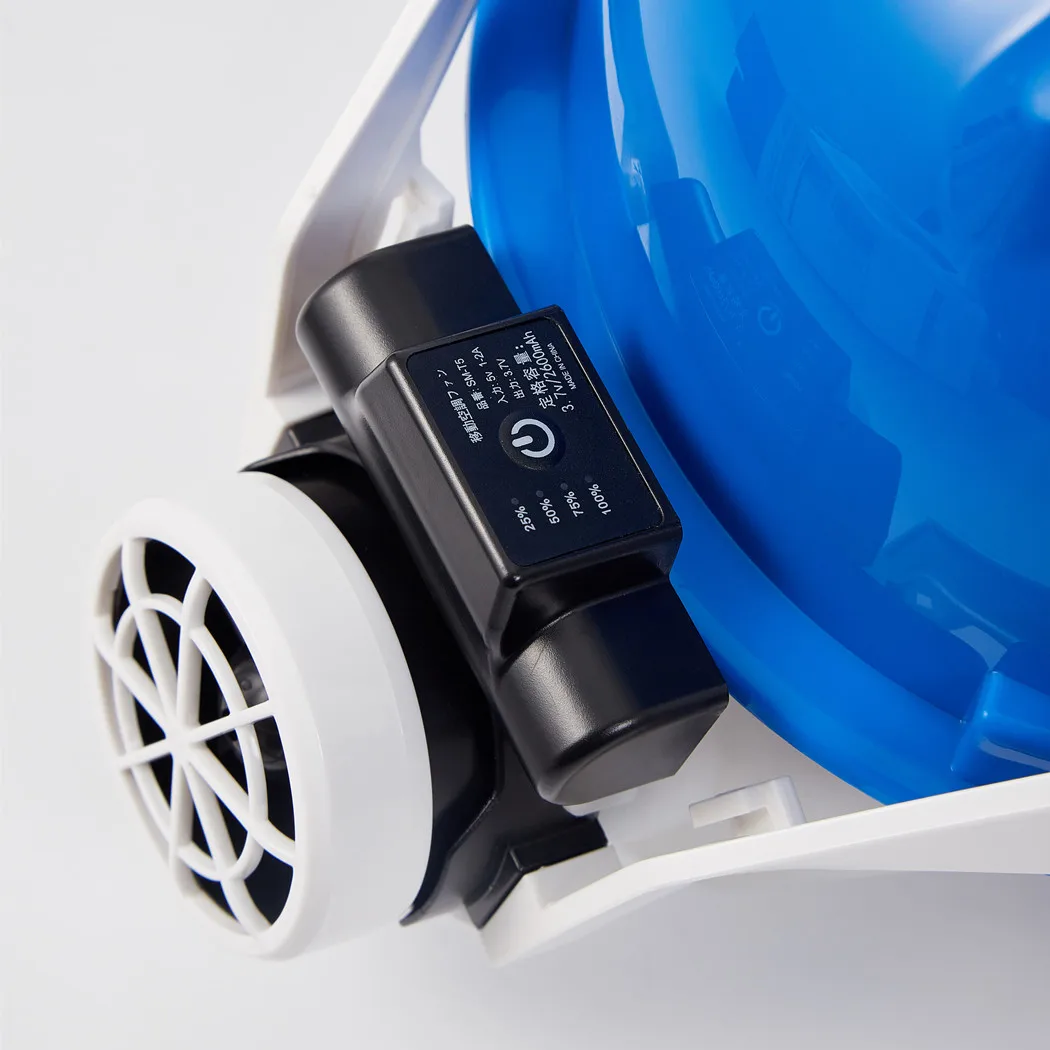 Customizable summer worker safety construction site fan cooling helmet air conditioning fan helmet