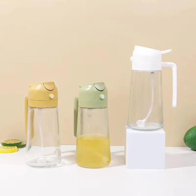 2 in 1 Glass Oil Mister Cooking Glass Spray Oil Control Container Dispenser Olive Oil Sprayer Bottle For Kitchen