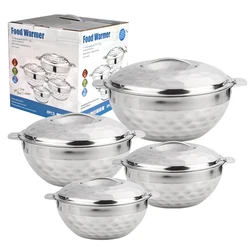 New Modern Induction Cookware Set Casserole Stainless Steel Pan With Lid Steel Hot Pot Insulated Food Warmer Casserole