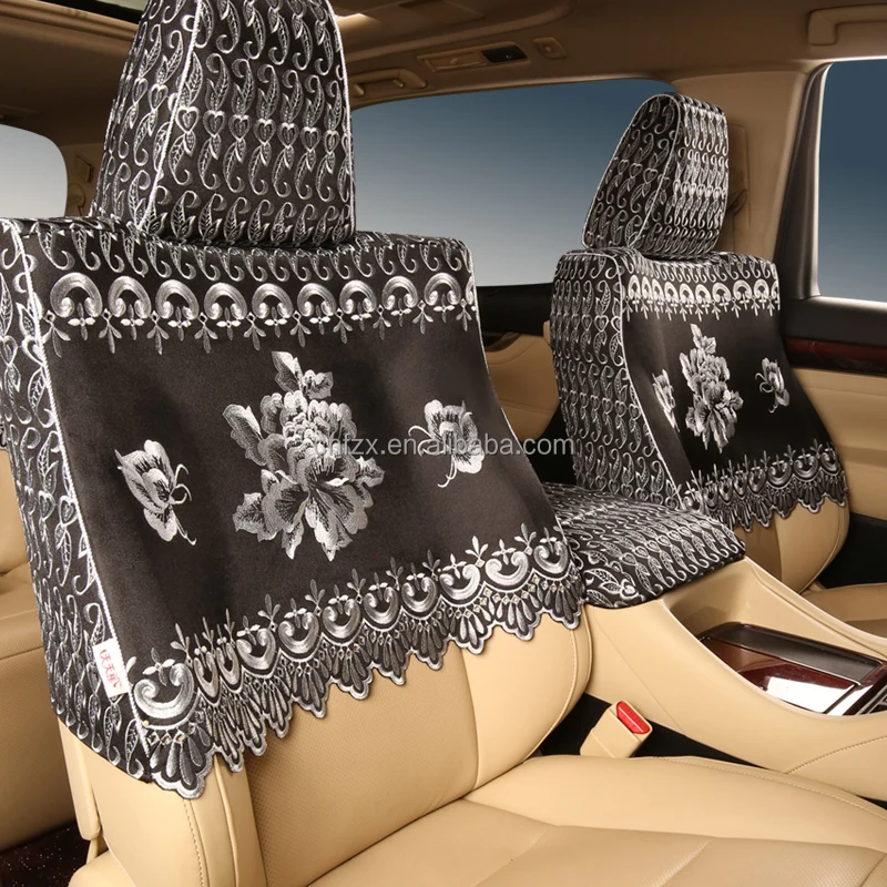 New Design Luxury Factory Supply Velvet Universal Car Seat Cover With Exquisite Embroidery