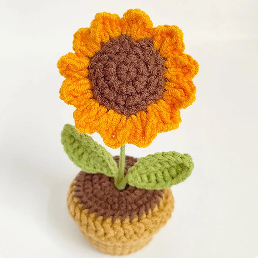 Wholesale DIY plant crochet flower doll for baby toys Hand Knitting