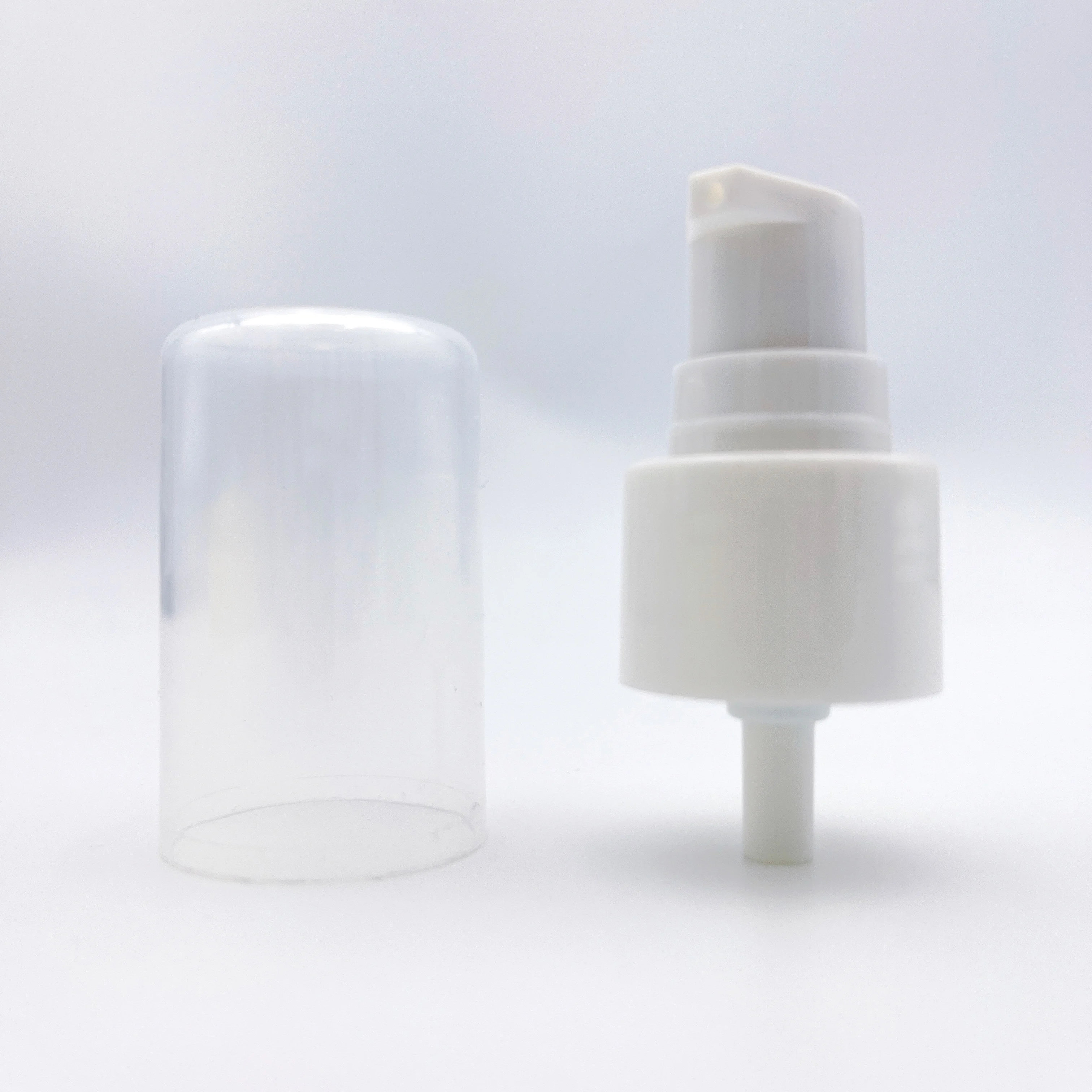 20/410 24/410 20/415 24/415 White Plastic Treatment Pump Cream Oil Pump with Full Transparent Cap