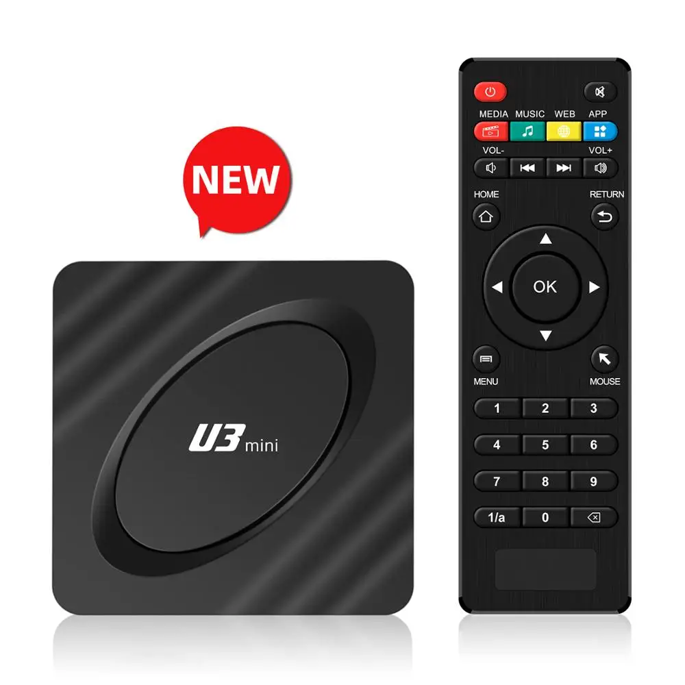 2021 New arrival U3 mini 2gb 16gb Amlogic S905W android 9.1 4k ott tv box