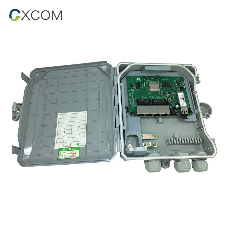  FTTX FTTB 4 LAN PoE порт GEPON MDU ONT 10/100/1000 Мбит/с IEEE802.3af/at GPON ONU для IP-Камеры