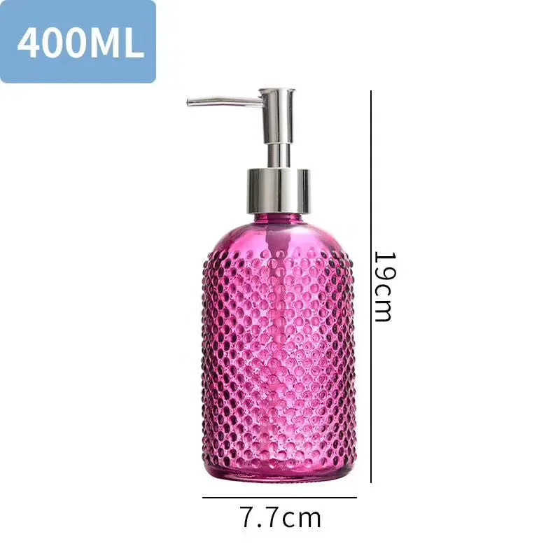 Wholesale Spraying color 16oz 480ML Glass Soup Dispensers with Stainless Steel Pump