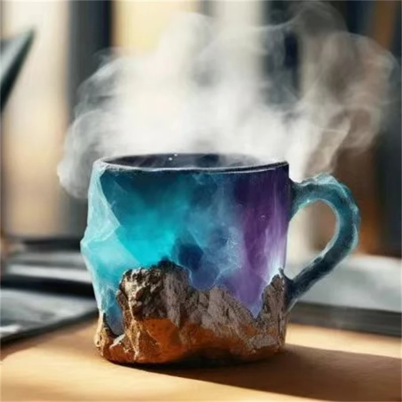 New Arrival Crystal Cup Colorful Resin Cup Crystal Healing Water Cup for Gifts