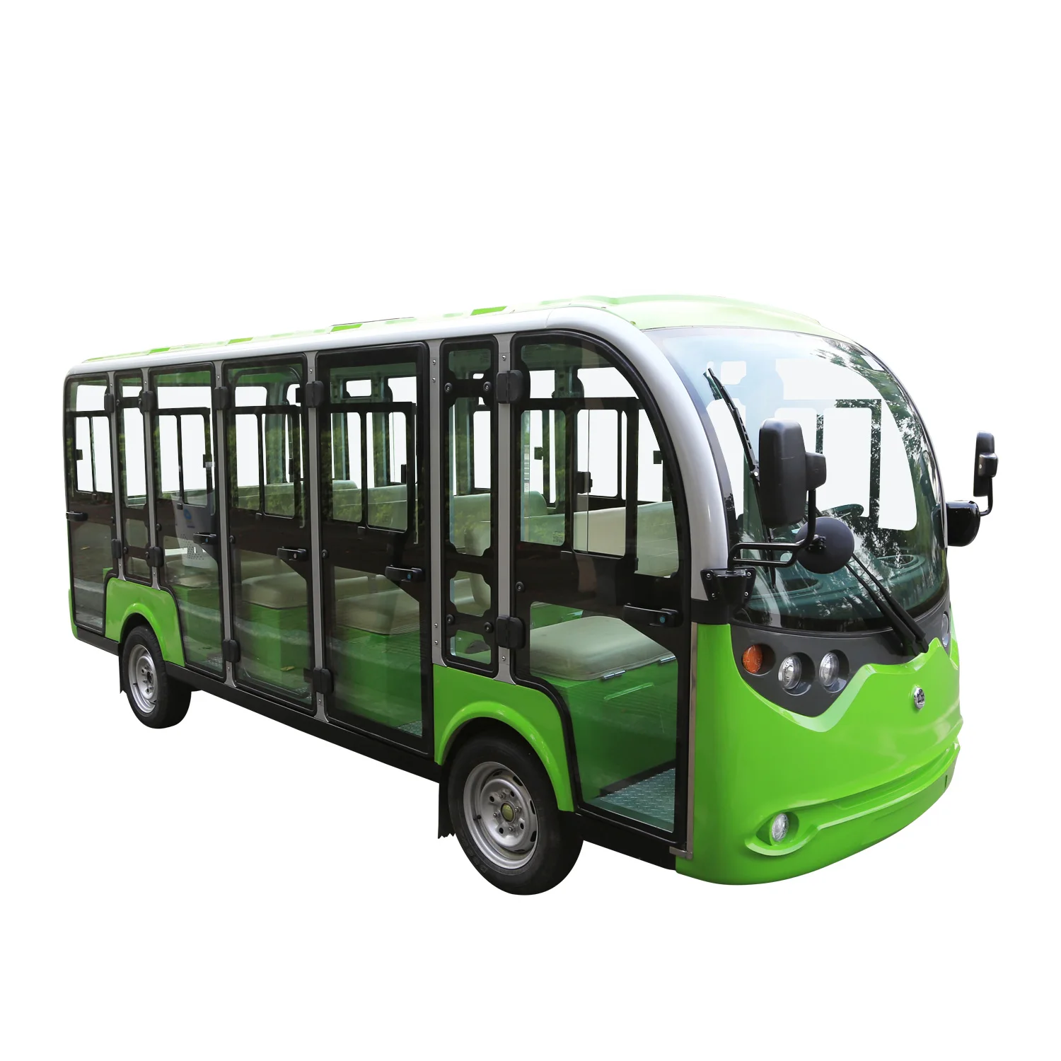 14 Seats Enclosed Tourist Bus Electric Sightseeing Car Shuttle Bus with CE