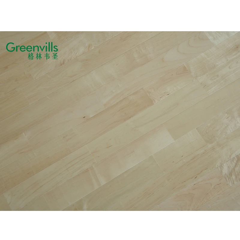Basketball court flooring Chinese maple birch, solid wood flooring