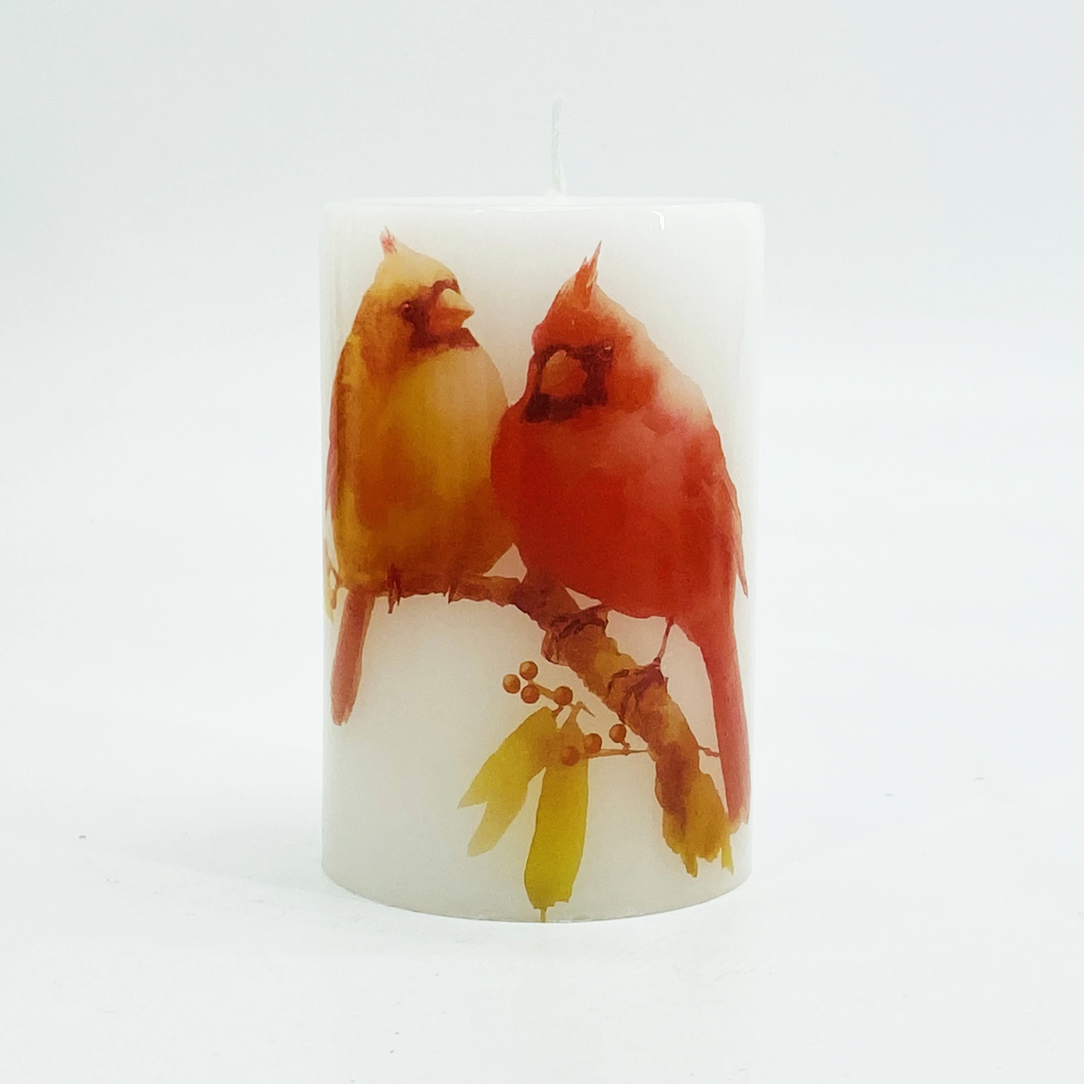 Custom Flameless Flickering Warm Light LED Decal Pillar Rustic Candles For Birthday Party Wedding Christmas