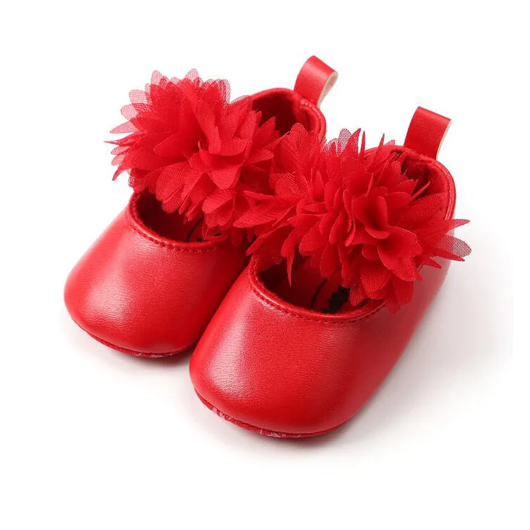 Cute Flower 0-1 Year Old Baby Toddler Shoes Soft Bottom Baby shoes with Headband sets