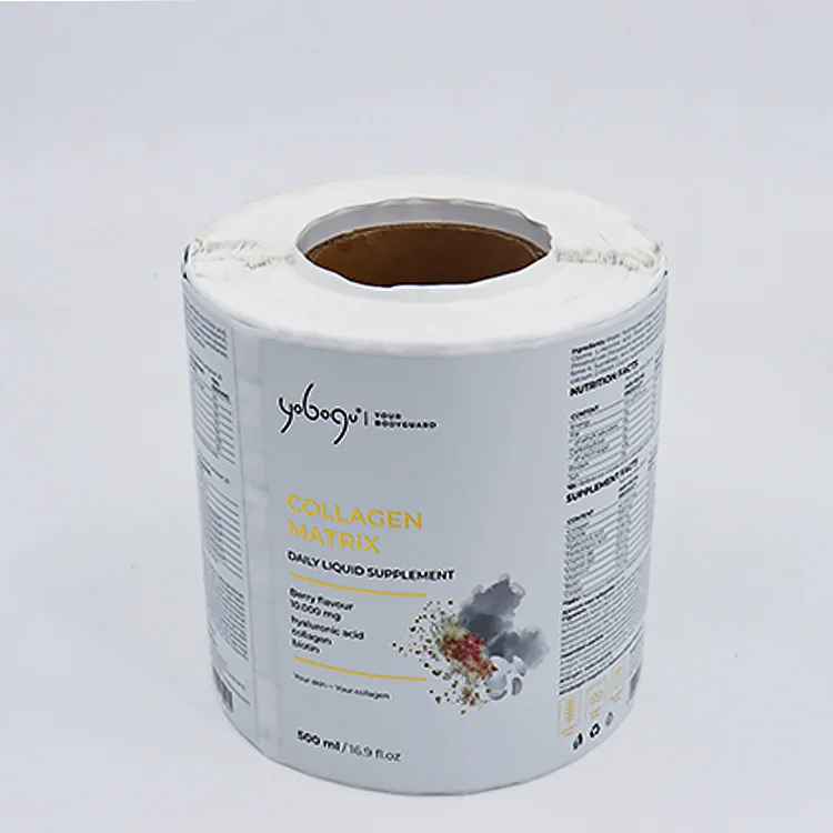 High Quality Luxury Container Warning Logo White Labels Customized Printing Gold Foil Label Sticker For bottle