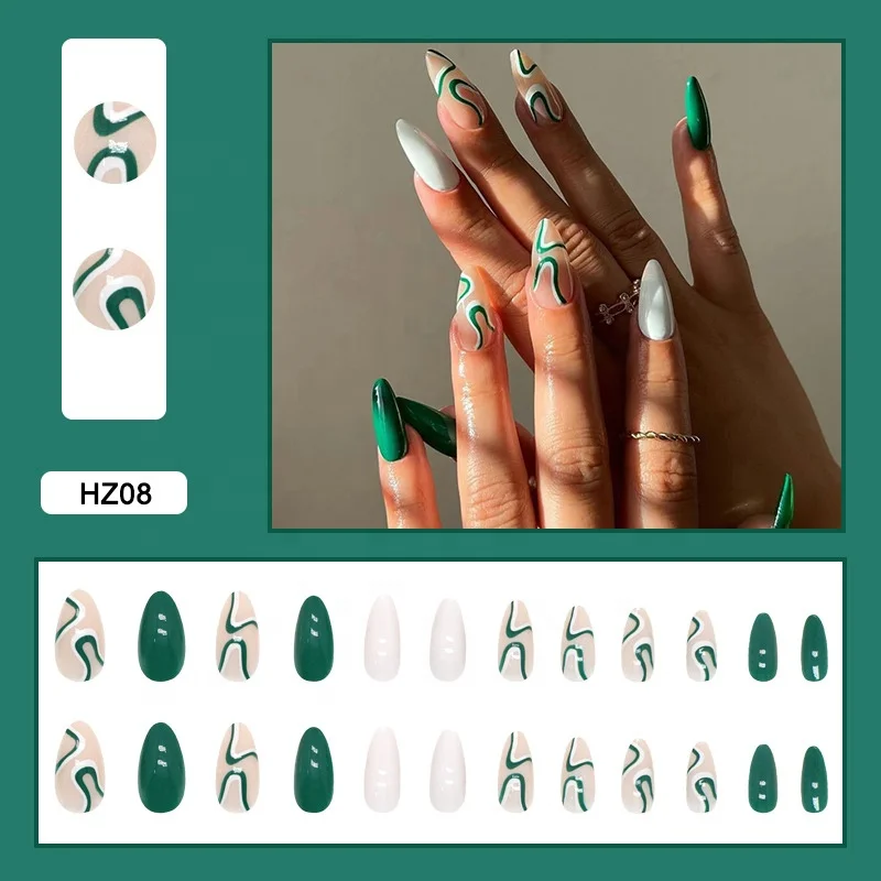Hot Pink Europe America false fake tip  hand made press on nails beauty products for women