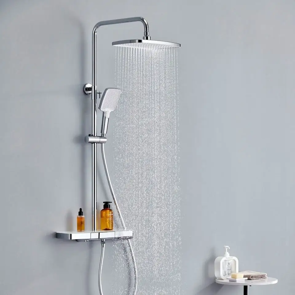 High Quality Intelligent Digital Shower Set Led Digital Smart Wall Mounted Luxury Thermostatic Hand Digital Exposed Shower