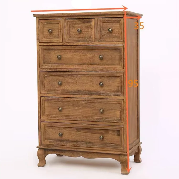 Wholesale display cabinet White American country living room furniture drawer locker