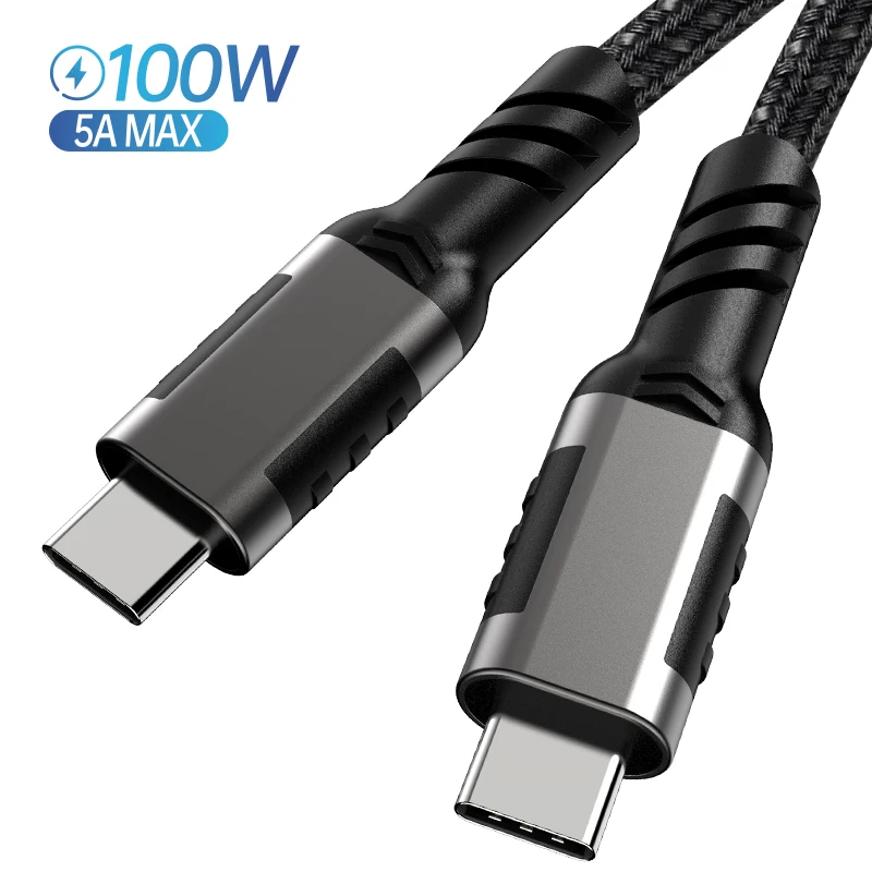 OEM нейлоновая оплетка 1 м USB 3,2 Gen 2x2 20 Гбит/с PD 100 Вт Тип c кабель 3,1 быстрое зарядное устройство type c к type c кабелю
