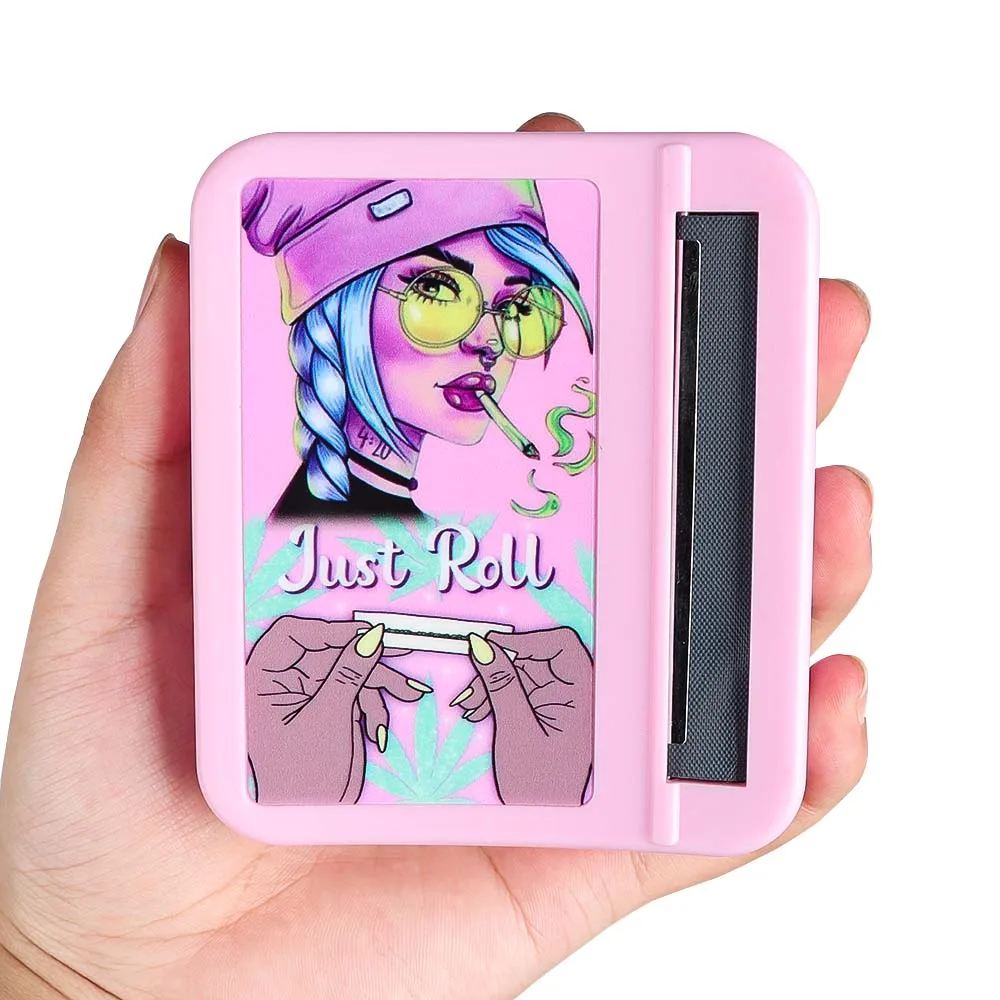 New arrival pattern 78mm Plastic Cigarette Tobacco Smoking Rolling Machine  Box