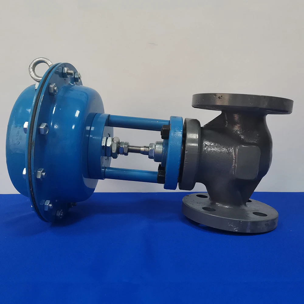 On/off type Carbon Steel Pneumatic single seated shut-off valve ZMQP-PN16 Pneumatic Diaphragm globe valve for steam