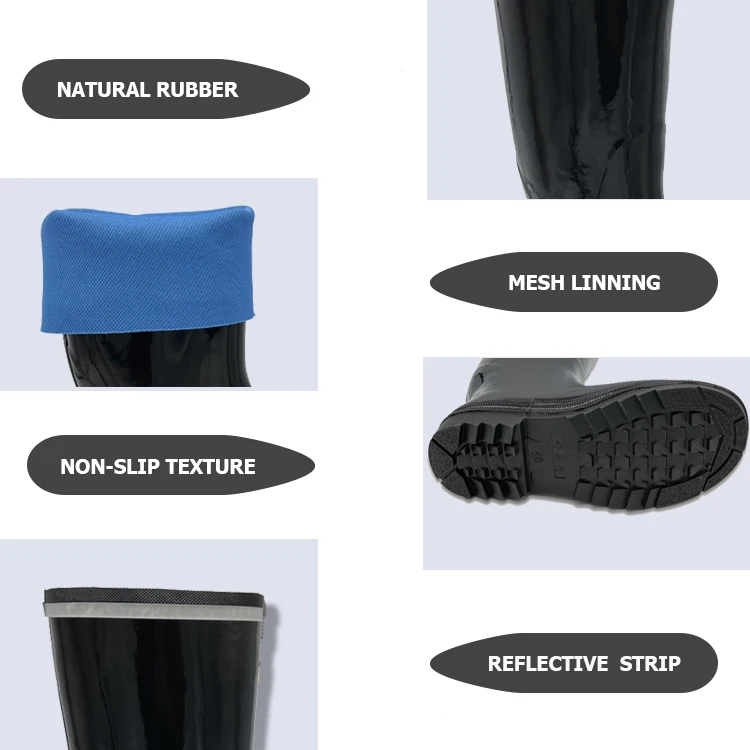 LZYZ Wholesale Custom Safety Gumboots Safety Rain Boot Waterproof Suitable For Construction Sites Farmland or Factory