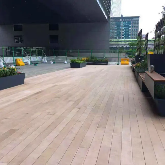 
The Newest Material Resysta Engineered Outdoor Wood Flooring Patio Composite Decking 