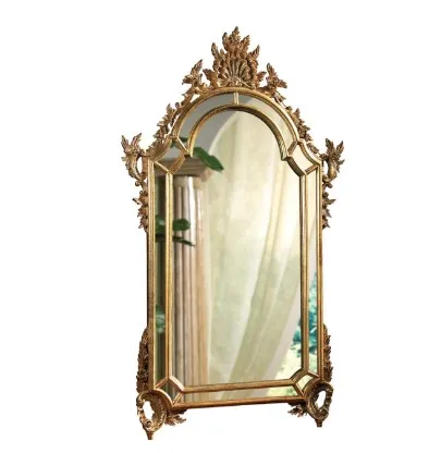 Victorian Mirror Oval trendy style home hotel Victorian frame Floor Beveled Carved Decor wooden engraving Carving Mirror