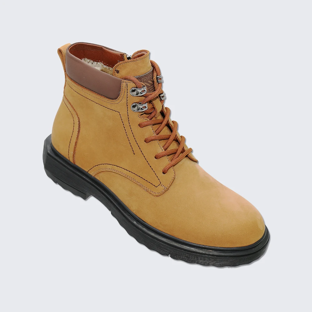 LANCI Luxury Shoes Wholesale Designer Business Leather Shoes Men Suede Flat Chukka Boots for Men